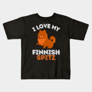 Finnish Spitz Life is better with my dogs Dogs I love all the dogs Kids T-Shirt